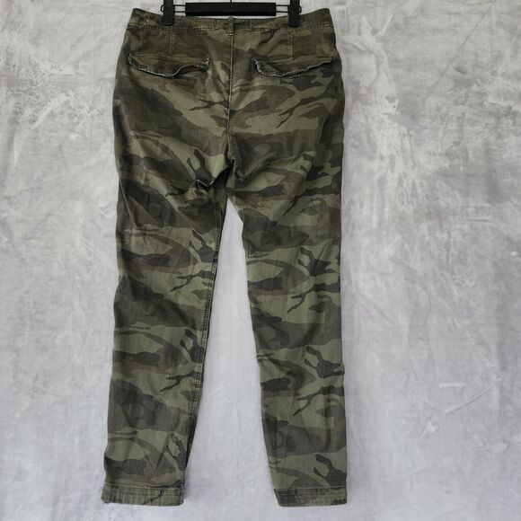 Abercrombie & Fitch Camo Pants Mens 30x30 Rustin Athletic Slim Green Zip Leg - Picture 6 of 12